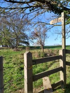 local footpath stile and sign